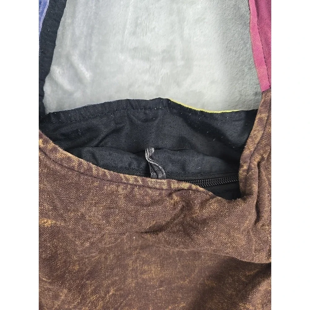 Boho Patchwork Shoulder Bag Sack Rising International‎ Nepal Hippie Indie Sleaze